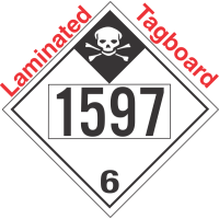 Inhalation Hazard Class 6.1 UN1597 Tagboard DOT Placard