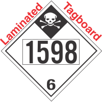 Inhalation Hazard Class 6.1 UN1598 Tagboard DOT Placard