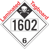 Inhalation Hazard Class 6.1 UN1602 Tagboard DOT Placard