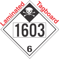 Inhalation Hazard Class 6.1 UN1603 Tagboard DOT Placard