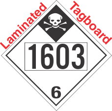 Inhalation Hazard Class 6.1 UN1603 Tagboard DOT Placard
