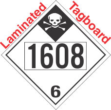Inhalation Hazard Class 6.1 UN1608 Tagboard DOT Placard