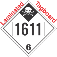 Inhalation Hazard Class 6.1 UN1611 Tagboard DOT Placard