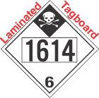 Inhalation Hazard Class 6.1 UN1614 Tagboard DOT Placard
