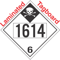 Inhalation Hazard Class 6.1 UN1614 Tagboard DOT Placard