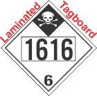 Inhalation Hazard Class 6.1 UN1616 Tagboard DOT Placard