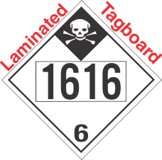 Inhalation Hazard Class 6.1 UN1616 Tagboard DOT Placard