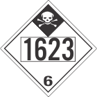 Inhalation Hazard Class 6.1 UN1623 Tagboard DOT Placard