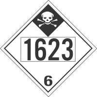 Inhalation Hazard Class 6.1 UN1623 Tagboard DOT Placard