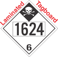 Inhalation Hazard Class 6.1 UN1624 Tagboard DOT Placard