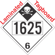 Inhalation Hazard Class 6.1 UN1625 Tagboard DOT Placard