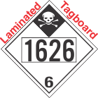 Inhalation Hazard Class 6.1 UN1626 Tagboard DOT Placard