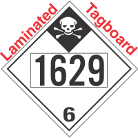 Inhalation Hazard Class 6.1 UN1629 Tagboard DOT Placard