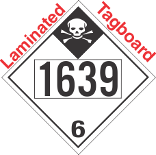Inhalation Hazard Class 6.1 UN1639 Tagboard DOT Placard