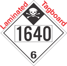 Inhalation Hazard Class 6.1 UN1640 Tagboard DOT Placard