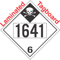 Inhalation Hazard Class 6.1 UN1641 Tagboard DOT Placard