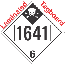 Inhalation Hazard Class 6.1 UN1641 Tagboard DOT Placard