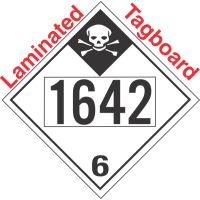 Inhalation Hazard Class 6.1 UN1642 Tagboard DOT Placard