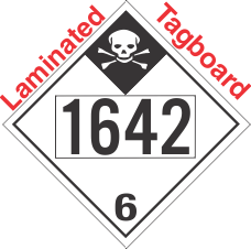 Inhalation Hazard Class 6.1 UN1642 Tagboard DOT Placard