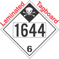 Inhalation Hazard Class 6.1 UN1644 Tagboard DOT Placard