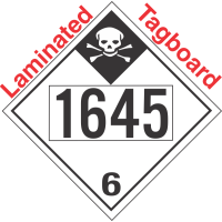 Inhalation Hazard Class 6.1 UN1645 Tagboard DOT Placard