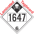 Inhalation Hazard Class 6.1 UN1647 Tagboard DOT Placard