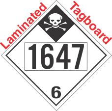 Inhalation Hazard Class 6.1 UN1647 Tagboard DOT Placard