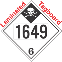 Inhalation Hazard Class 6.1 UN1649 Tagboard DOT Placard