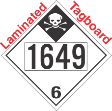 Inhalation Hazard Class 6.1 UN1649 Tagboard DOT Placard