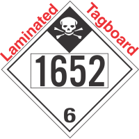 Inhalation Hazard Class 6.1 UN1652 Tagboard DOT Placard