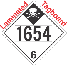 Inhalation Hazard Class 6.1 UN1654 Tagboard DOT Placard