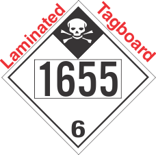 Inhalation Hazard Class 6.1 UN1655 Tagboard DOT Placard