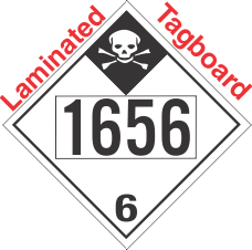 Inhalation Hazard Class 6.1 UN1656 Tagboard DOT Placard