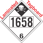 Inhalation Hazard Class 6.1 UN1658 Tagboard DOT Placard