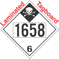 Inhalation Hazard Class 6.1 UN1658 Tagboard DOT Placard