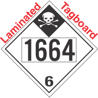 Inhalation Hazard Class 6.1 UN1664 Tagboard DOT Placard