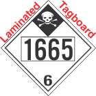 Inhalation Hazard Class 6.1 UN1665 Tagboard DOT Placard