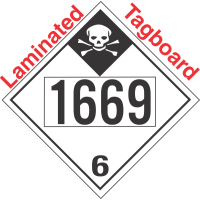 Inhalation Hazard Class 6.1 UN1669 Tagboard DOT Placard