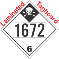 Inhalation Hazard Class 6.1 UN1672 Tagboard DOT Placard