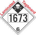 Inhalation Hazard Class 6.1 UN1673 Tagboard DOT Placard