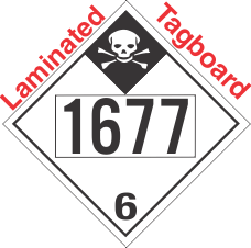 Inhalation Hazard Class 6.1 UN1677 Tagboard DOT Placard