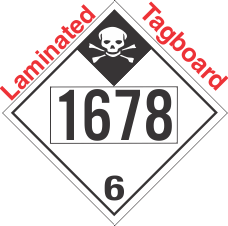 Inhalation Hazard Class 6.1 UN1678 Tagboard DOT Placard