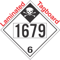 Inhalation Hazard Class 6.1 UN1679 Tagboard DOT Placard