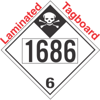 Inhalation Hazard Class 6.1 UN1686 Tagboard DOT Placard