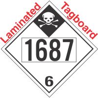 Inhalation Hazard Class 6.1 UN1687 Tagboard DOT Placard