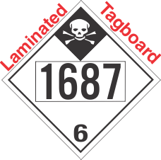Inhalation Hazard Class 6.1 UN1687 Tagboard DOT Placard