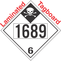 Inhalation Hazard Class 6.1 UN1689 Tagboard DOT Placard