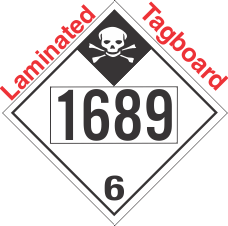 Inhalation Hazard Class 6.1 UN1689 Tagboard DOT Placard