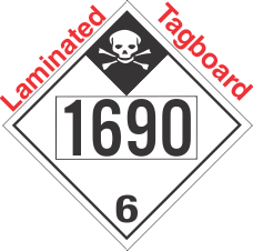 Inhalation Hazard Class 6.1 UN1690 Tagboard DOT Placard