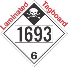 Inhalation Hazard Class 6.1 UN1693 Tagboard DOT Placard